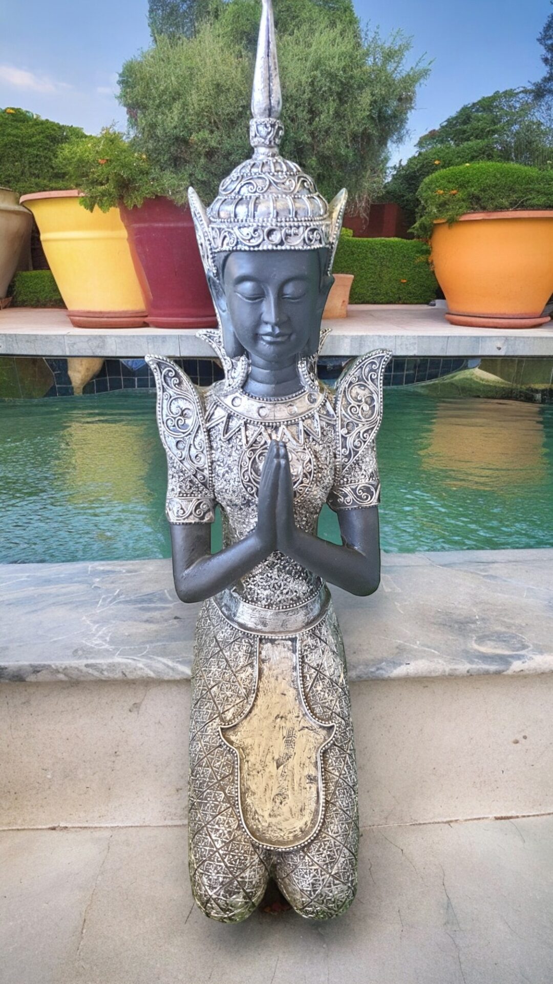 Silver Thai Buddha Statue - Image 3