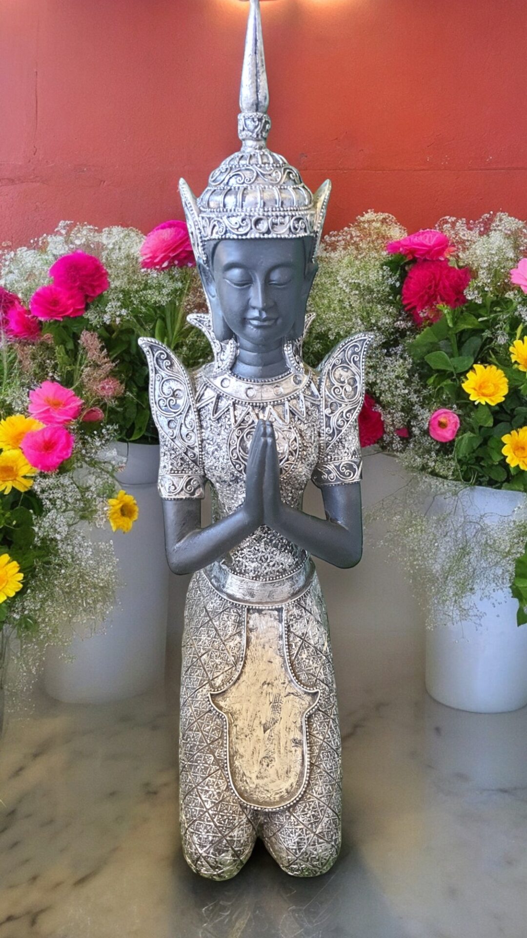 Silver Thai Buddha Statue - Image 2