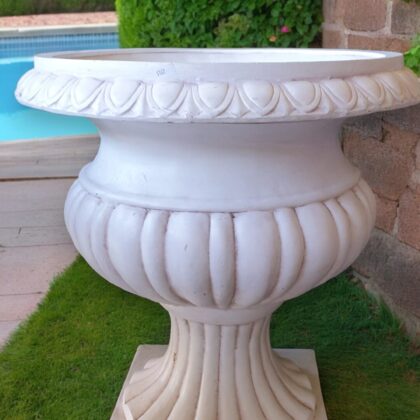 Large White Urn Planter
