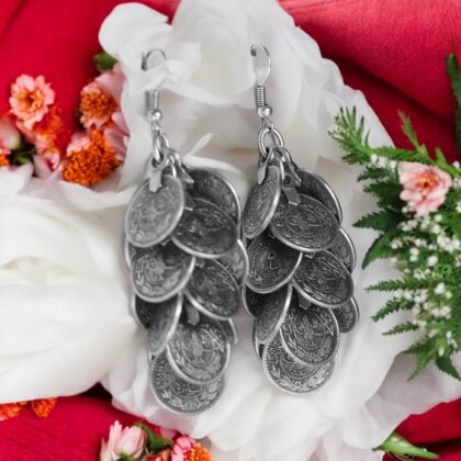 Silver Coin Earrings