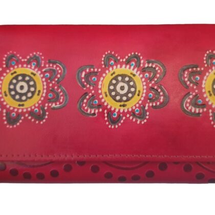 Genuine Leather Ladies Tri-Fold Wallet B