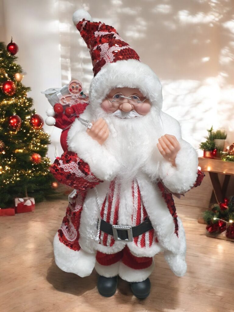 Sequin Santa Statue