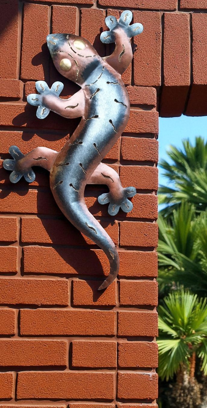 Brown And Silver Metal Gecko Wall Art - Image 5