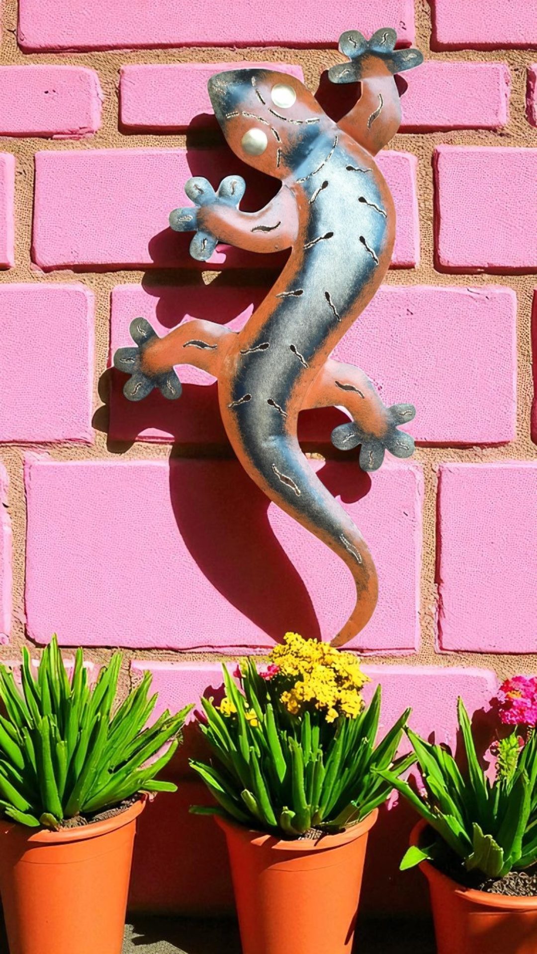 Orange Metal Gecko Wall Art - Image 4