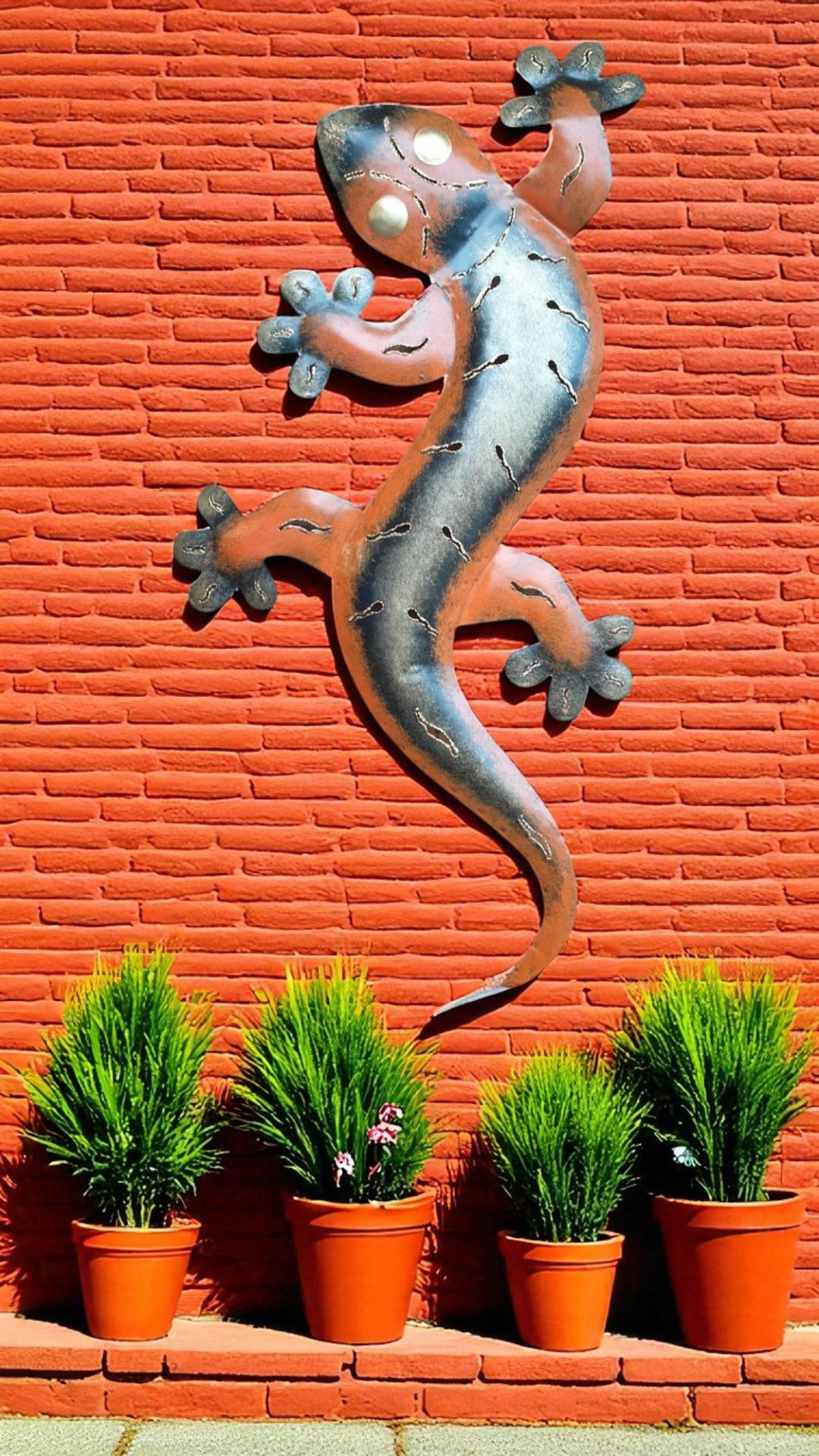 Orange Metal Gecko Wall Art - Image 5