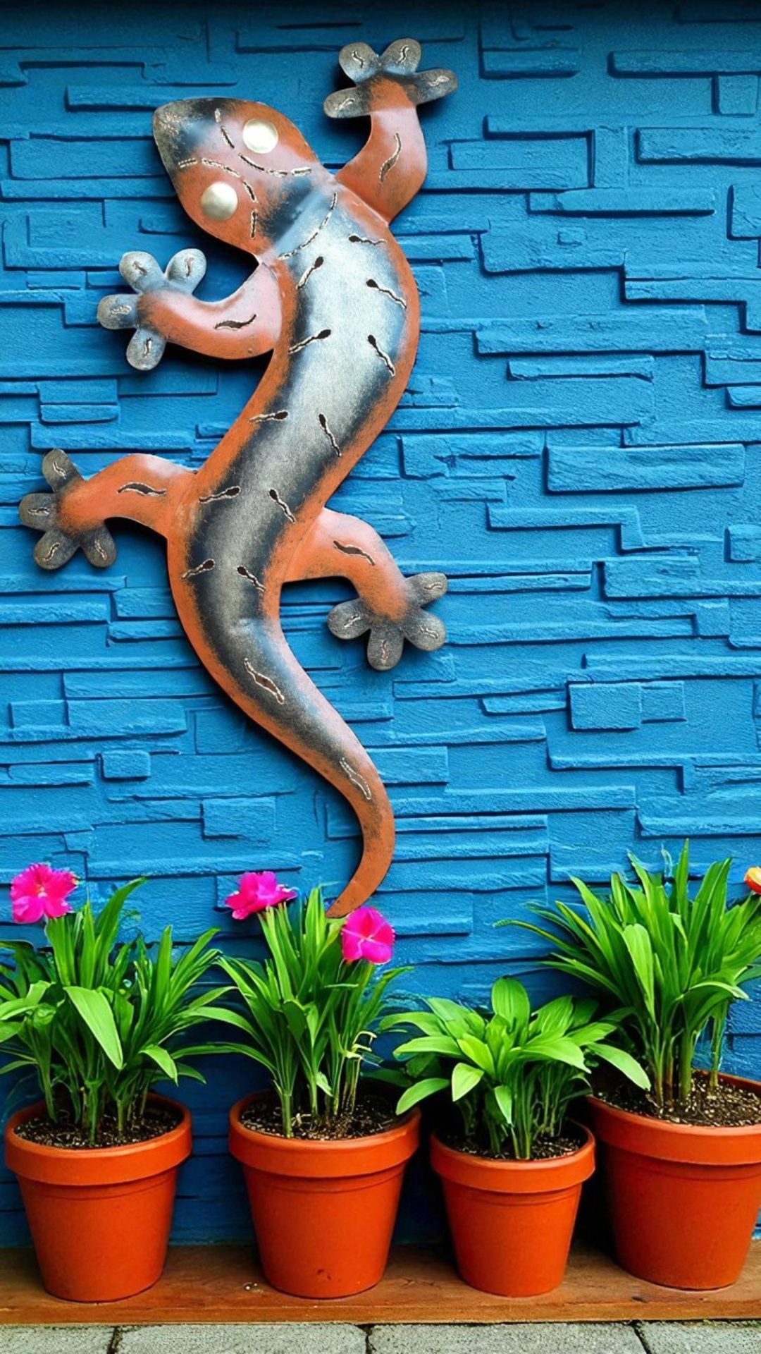 Orange Metal Gecko Wall Art - Image 6