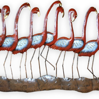 Large Flamingo Metal Wall Art