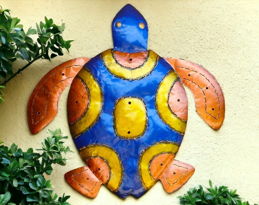 Large Blue Turtle Deluxe Wall Art - Image 5