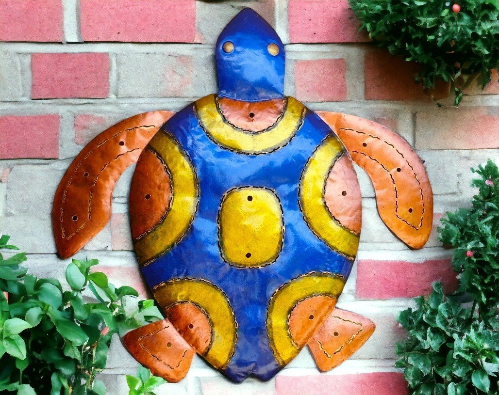 Large Blue Turtle Deluxe Wall Art - Image 2