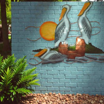 Large Pelican Beach Wall Art