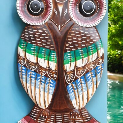 Extra Large Wooden Owl Wall Art B