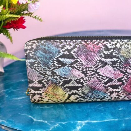 Ladies Multi Coloured Snakeskin Wallet
