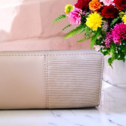 Ladies Two Tone Beige Wallet