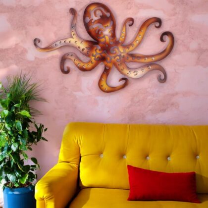 Copper Garden Octopus Wall Art