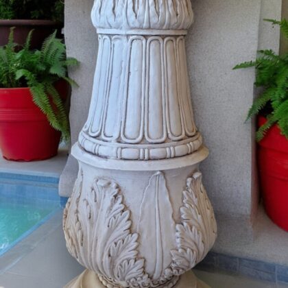 Large White Column Pedestal Stand
