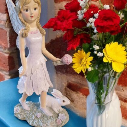 Fairy With Sitting Rabbit Statue