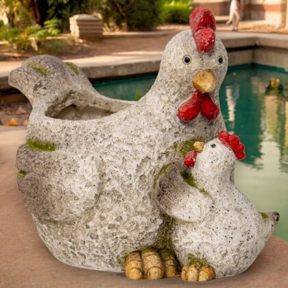 Large Chicken Garden Planter