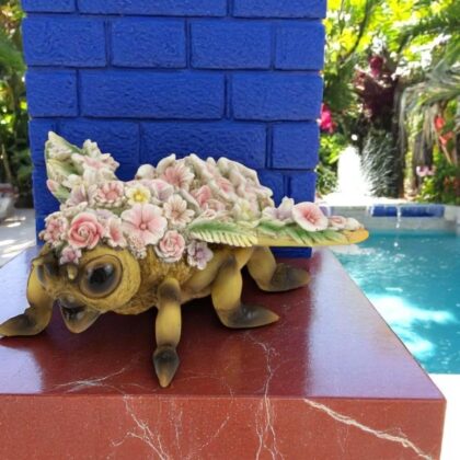 Large Decorative Floral Bee Statue