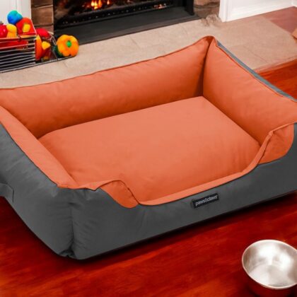 XXL Waterproof High Wall Pet Bed In Orange