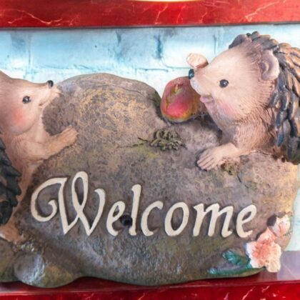 Hedgehog Welcome Statue