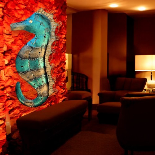 Metal Seahorse Wall Art A - Image 6