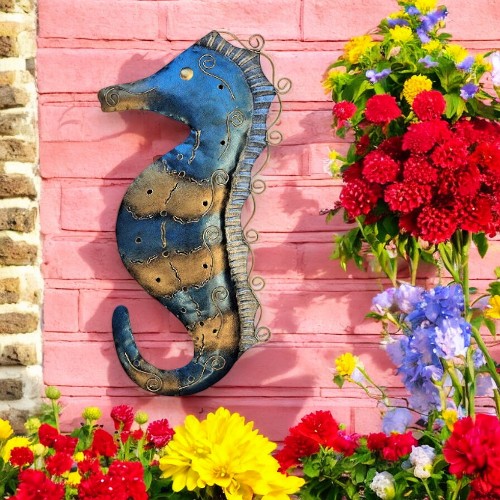 Metal Seahorse Wall Art B - Image 4