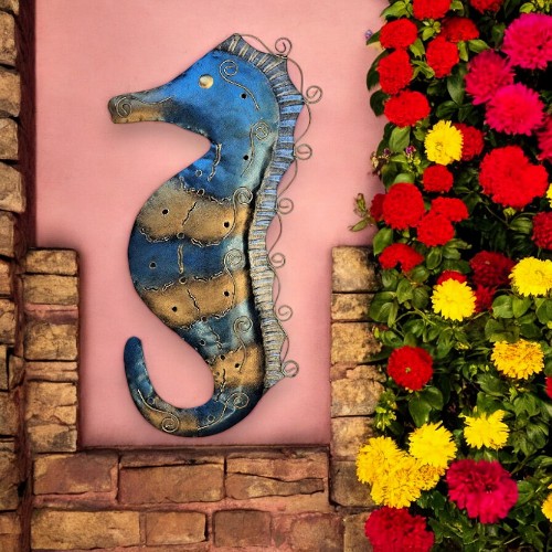 Metal Seahorse Wall Art B