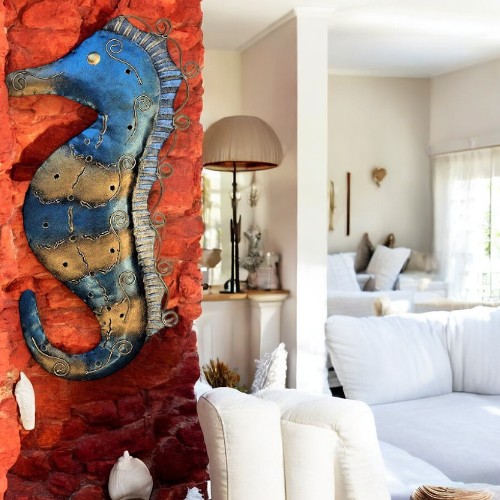 Metal Seahorse Wall Art B - Image 2