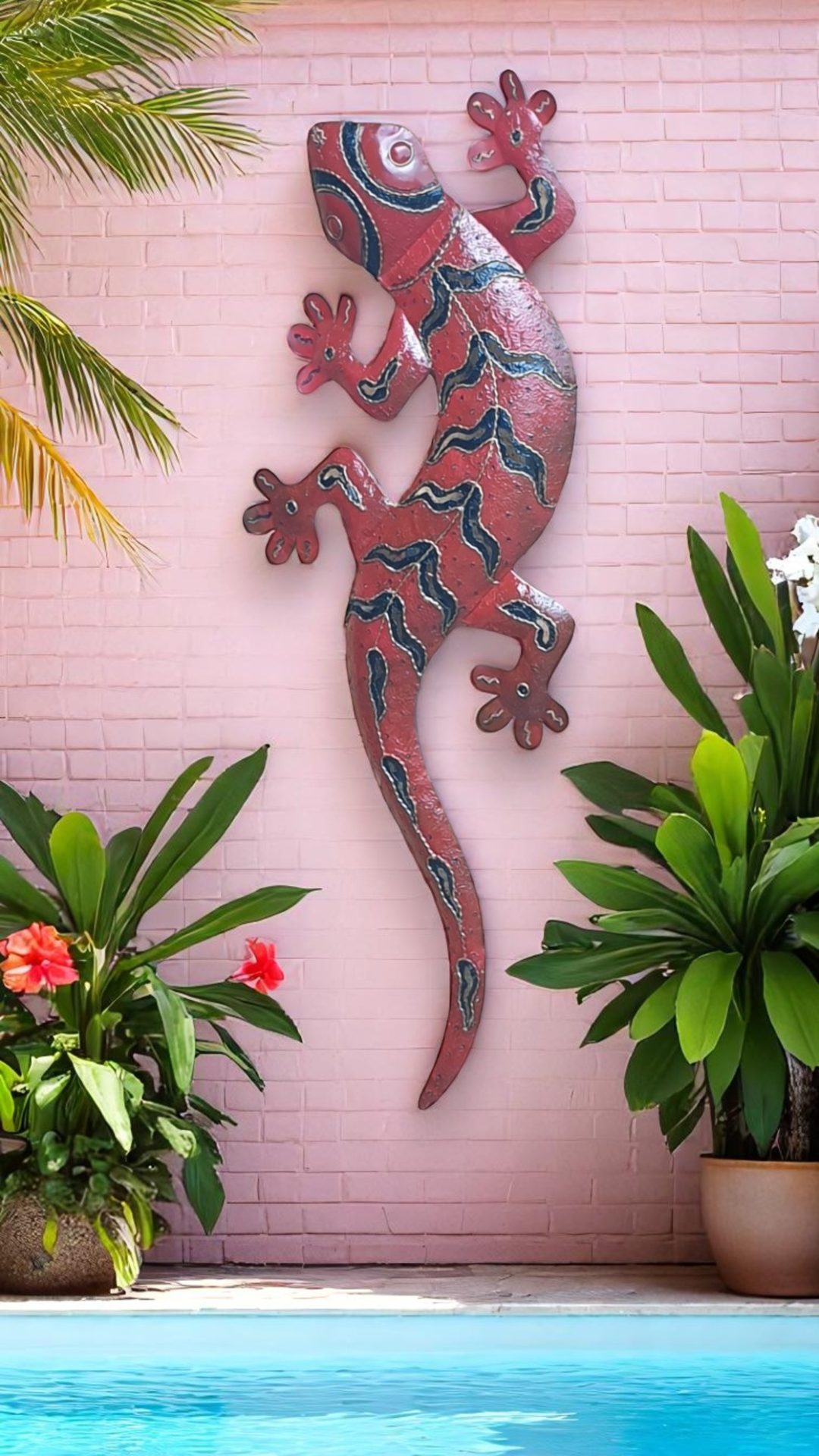 Large Red Gecko Wall Art - Image 3