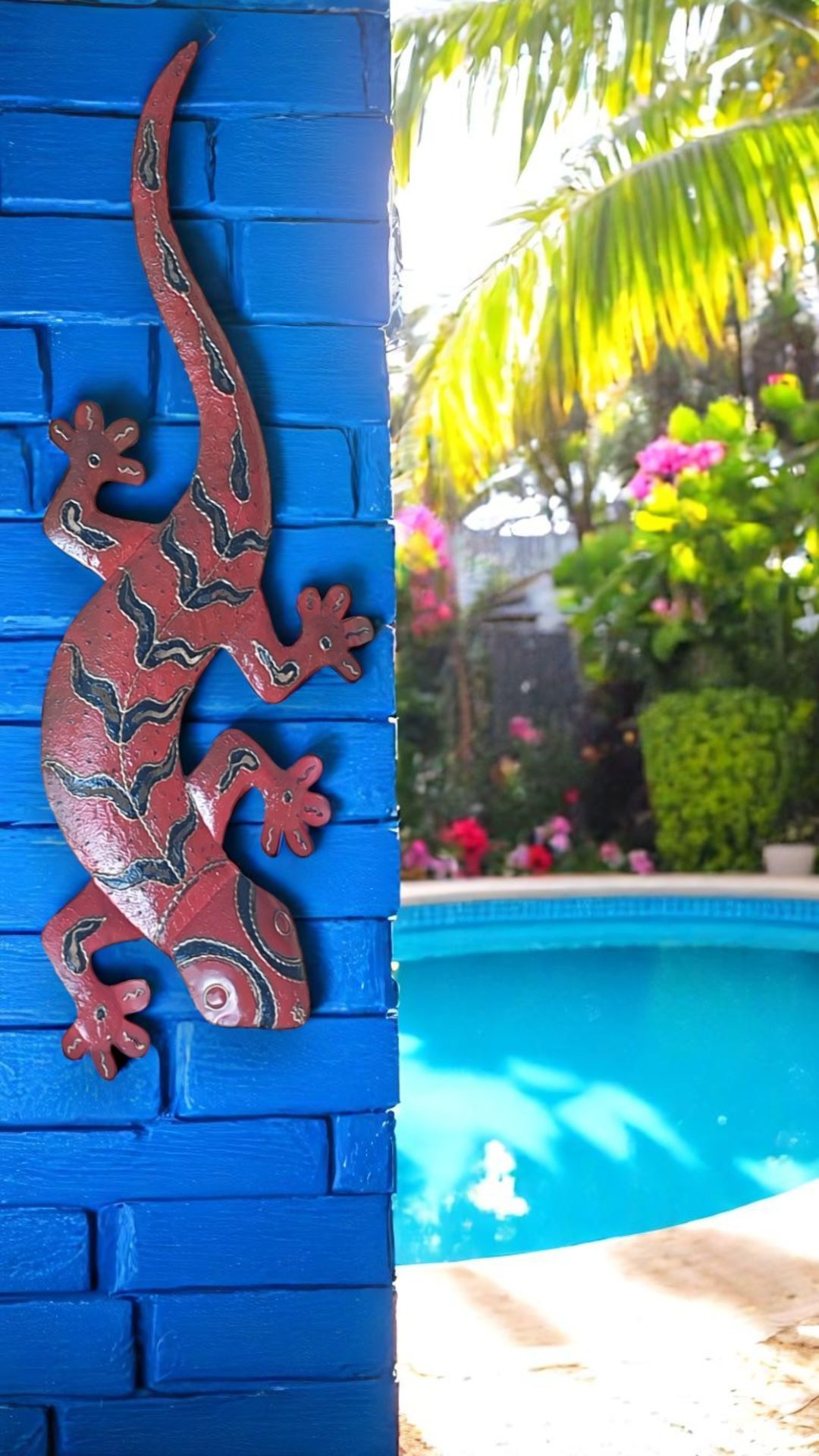 Large Red Gecko Wall Art
