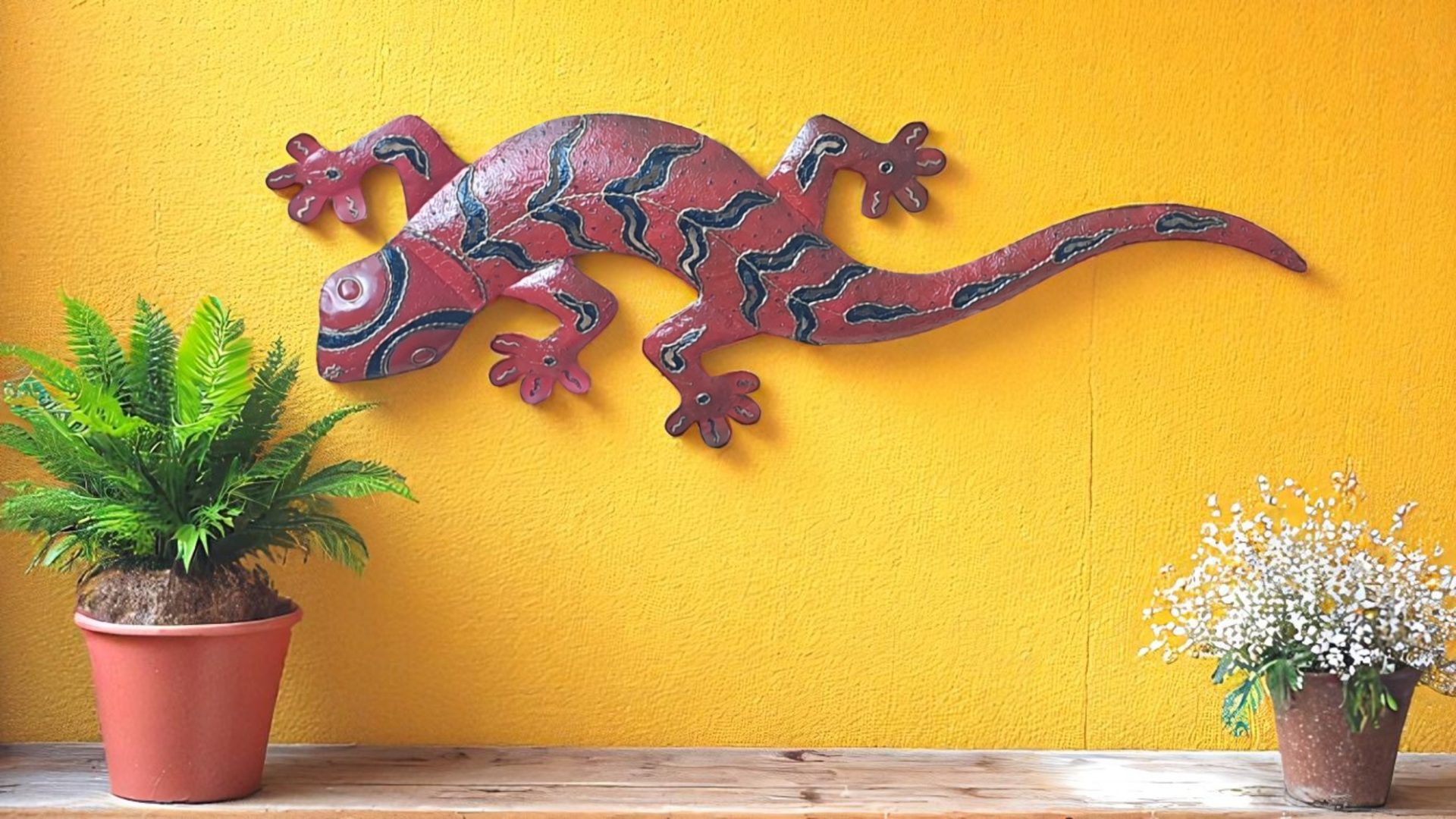 Large Red Gecko Wall Art - Image 6