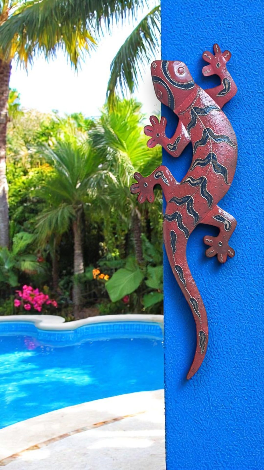 Large Red Gecko Wall Art - Image 2