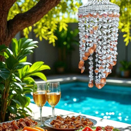 Extra Large Orange Shell Windchime