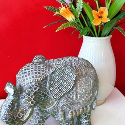 Small Gold Pattern Elephant Statue