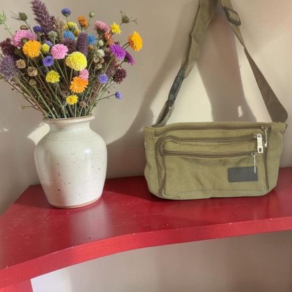 Khaki Canvas Bum Bag