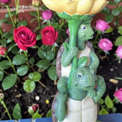 Solar Turtle Family Statue