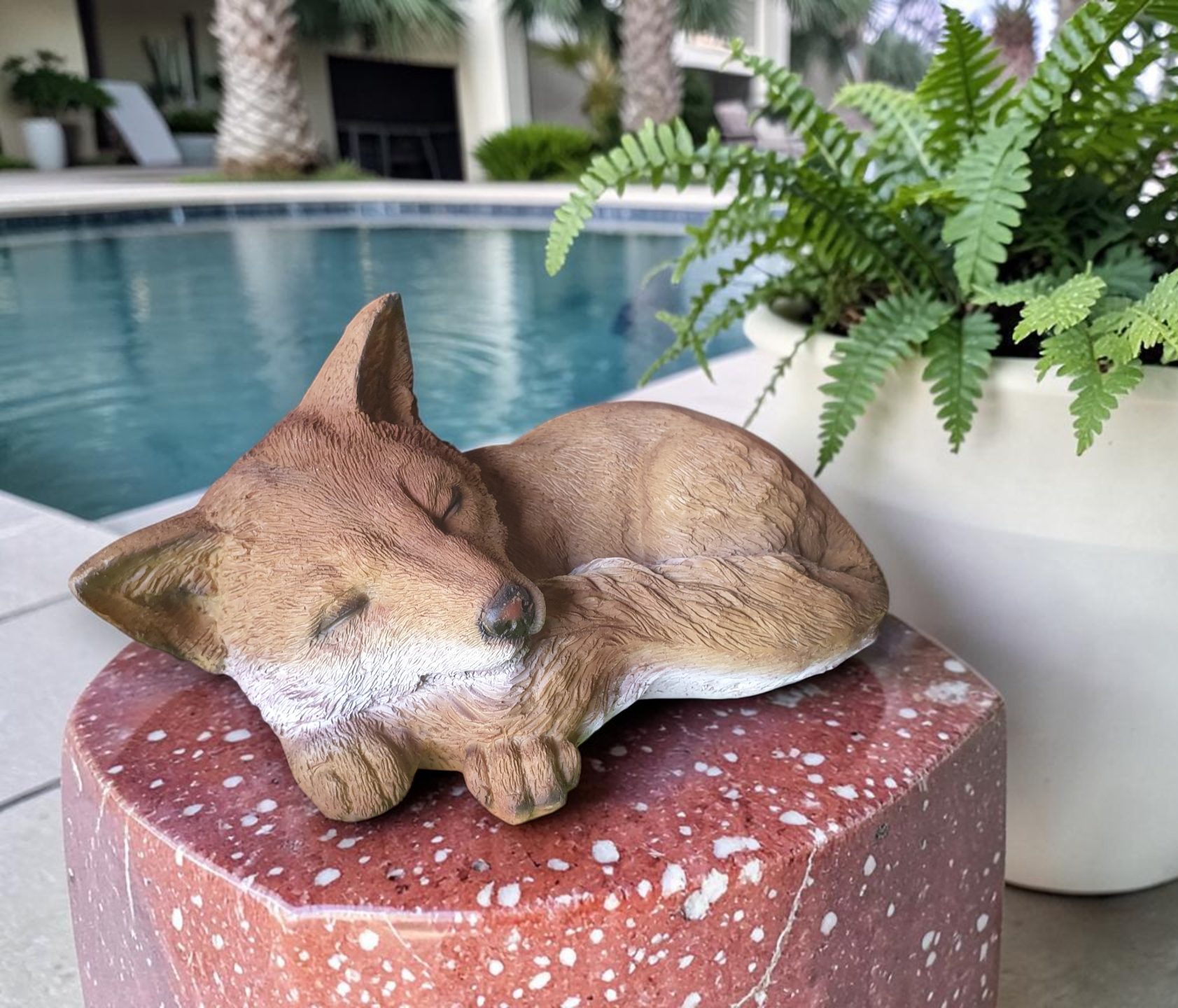 Laying Fox Statue
