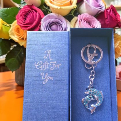 Gift Boxed Dolphins Keyring