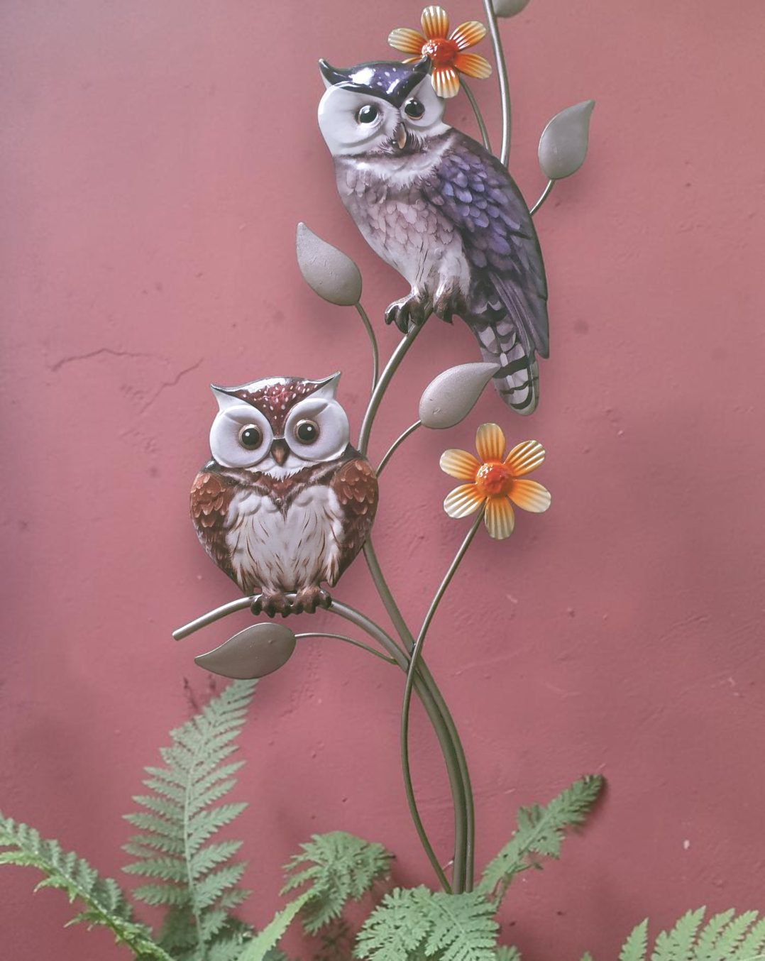 Metal Owls Wall Art 2