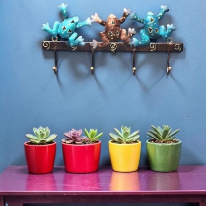 Metal Frog Hook Hanger