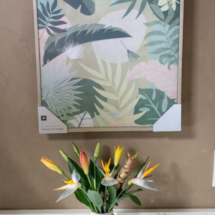 Framed Leaf Artwork Canvas Print