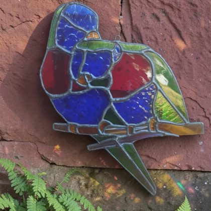 Leadlight Glass Bird Suncatcher