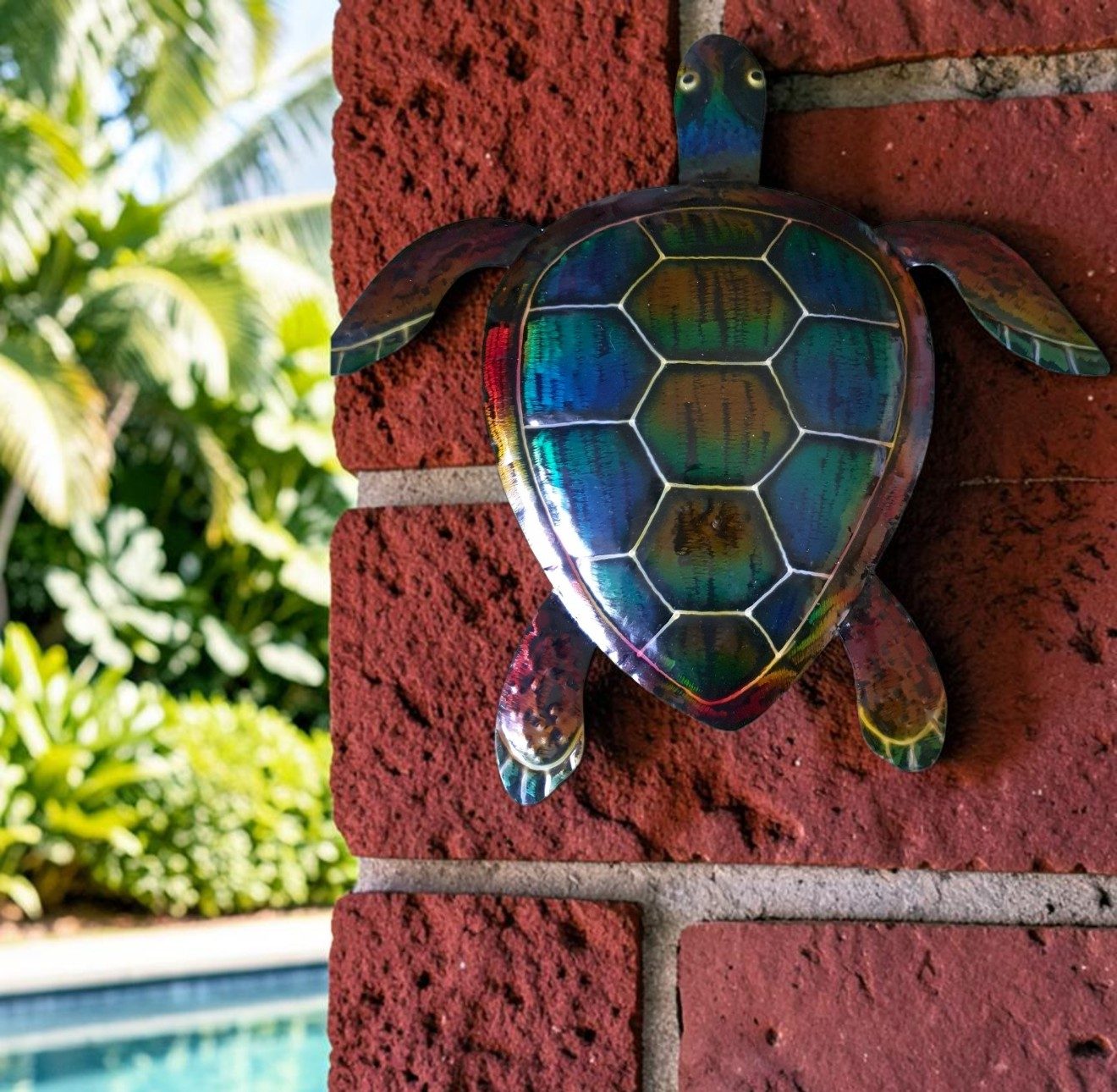 Large Glazed Turtle Wall Art