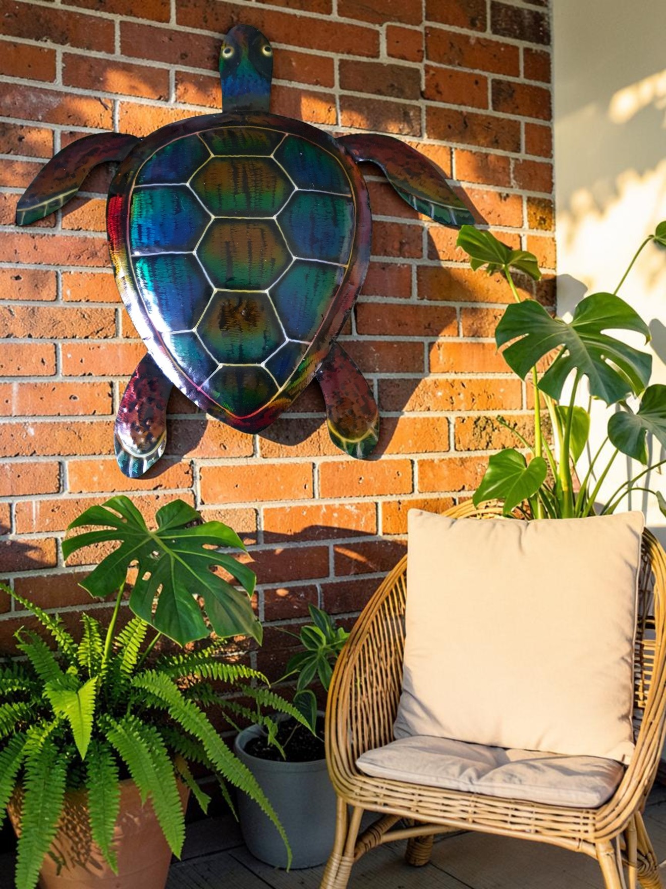 Large Glazed Turtle Wall Art - Image 5