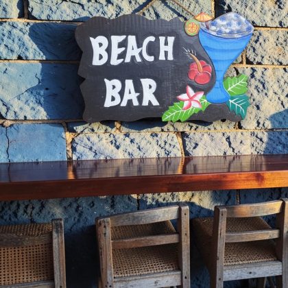 Wooden Beach Bar Wall Art