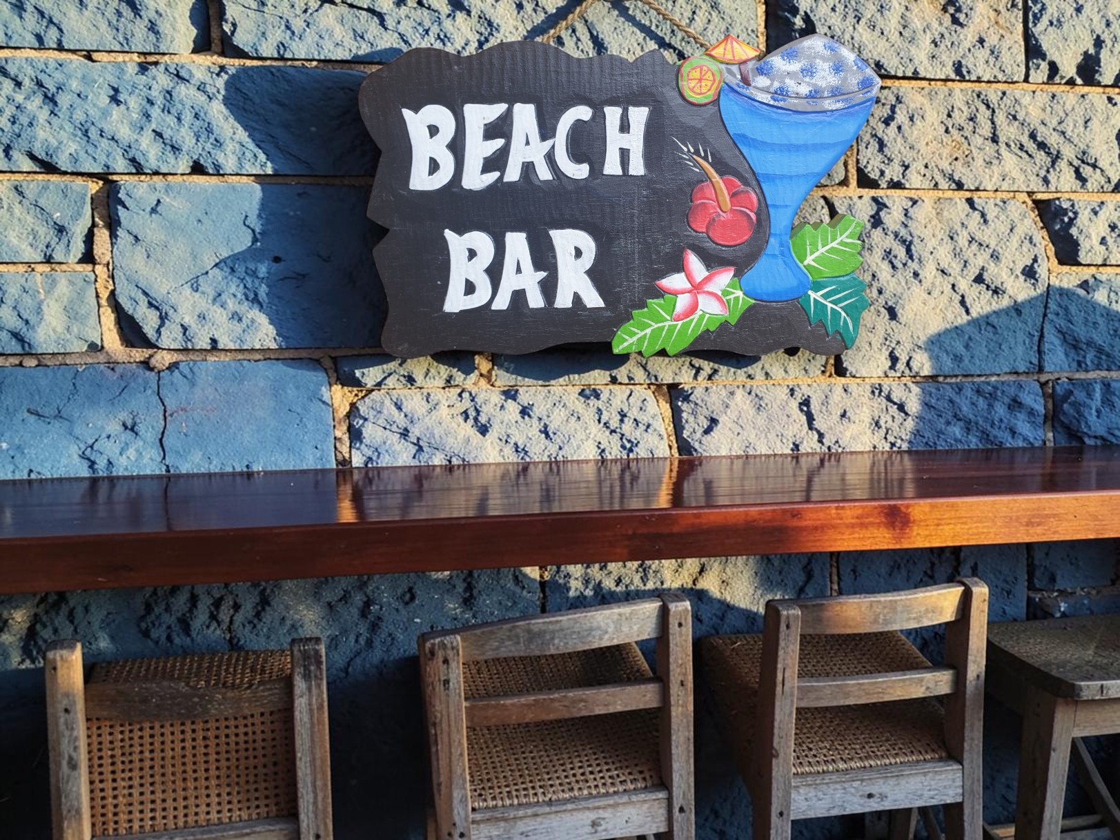 Wooden Beach Bar Wall Art