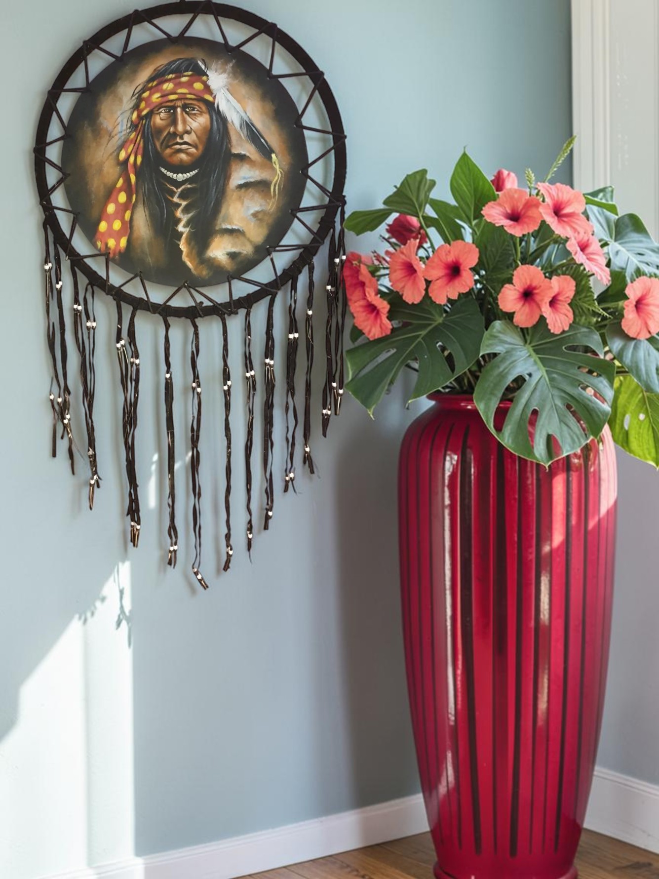 Large Indian Chief Dream Catcher A - Image 2