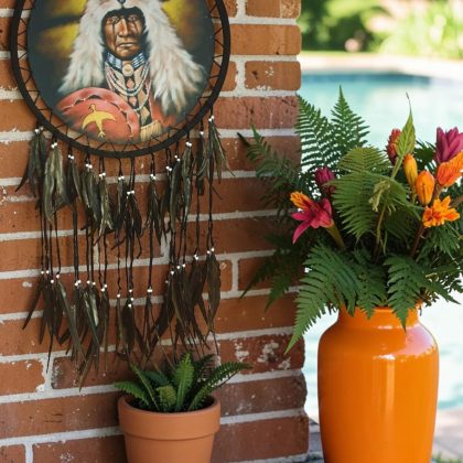 Large Indian Chief Dream Catcher B