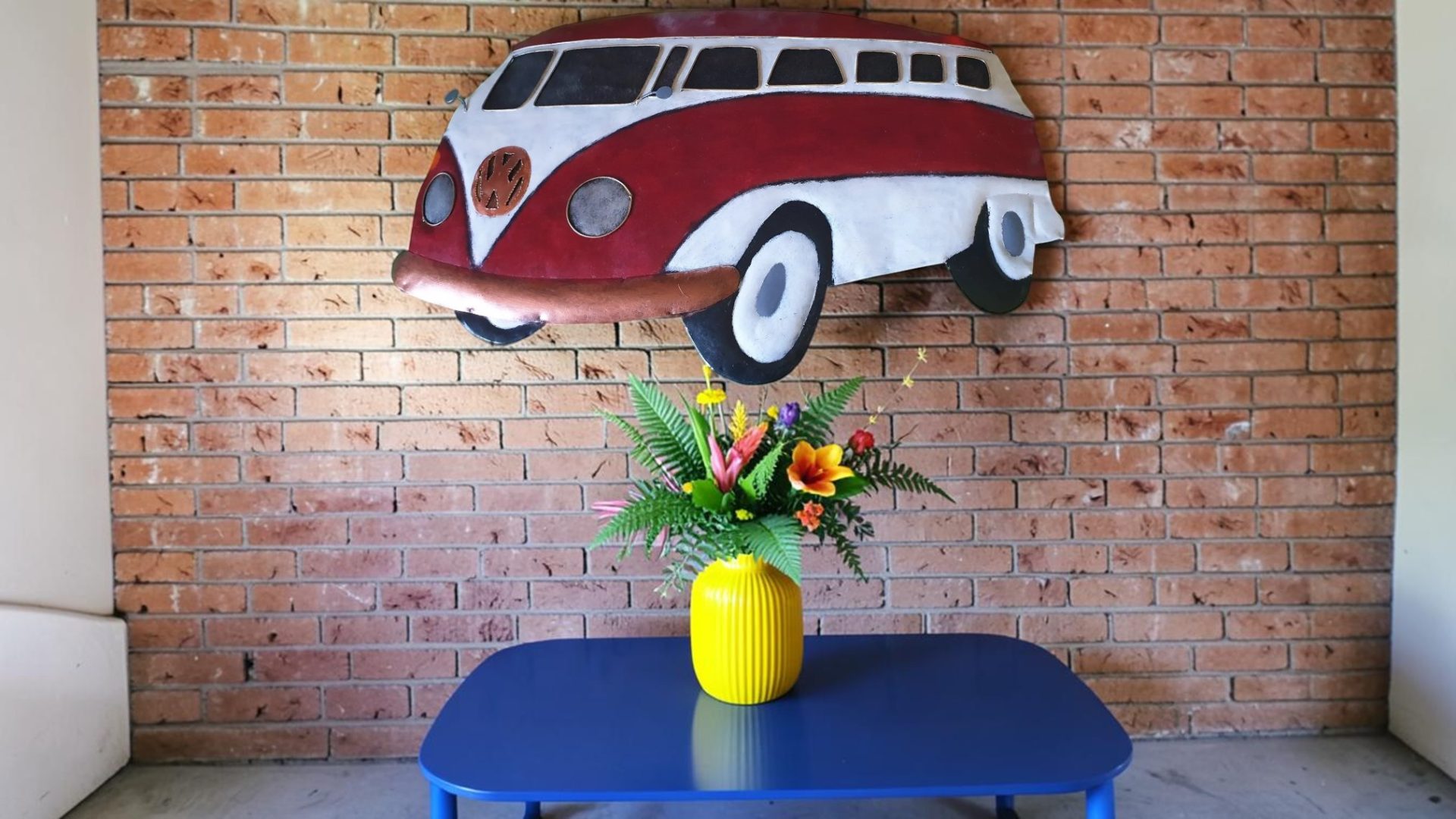 Red Kombi Wall Art - Image 2