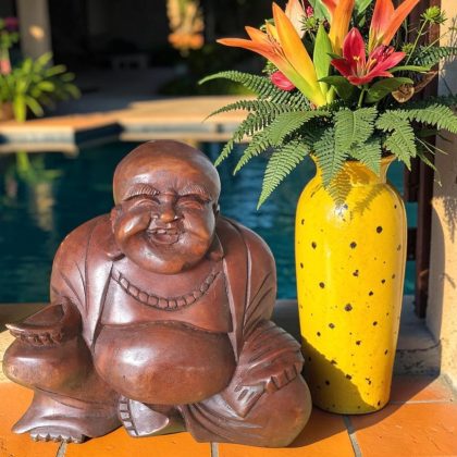 Wooden Balinese Buddha Statue